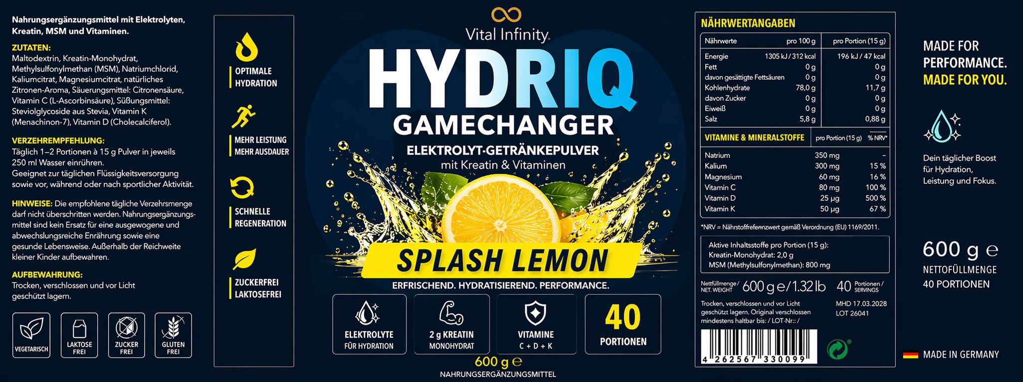HYDRIQ Splash Lemon